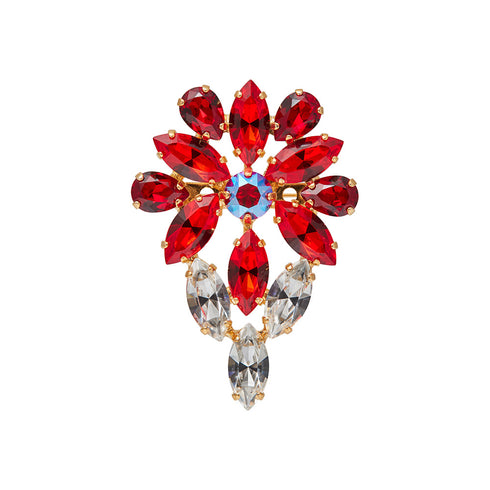 Брошь "Mirteļ II (Light Siam / Siam)" с кристаллами Swarovski™